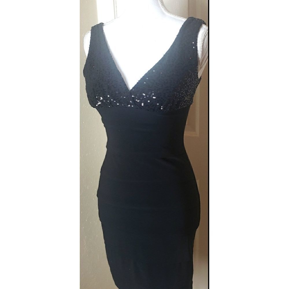 B Darlin cocktail juniors black pencil dress